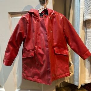 Red Baby Gap raincoat